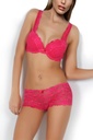 Miorre Push-Up Padded Cross Piping Detailed Bra Set  - FUCHIA