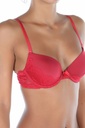 Miorre Pluma Wireless Capless Lace Fancy Bralet Set  - RED
