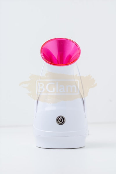 Facial Steamer with handle - White/Fuchsia