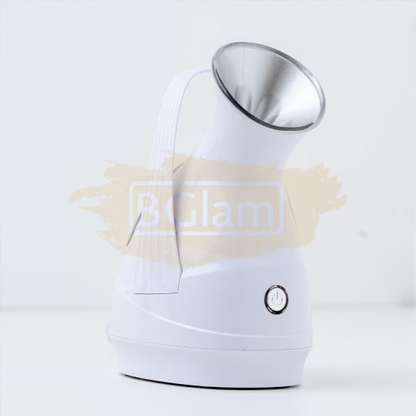 Facial Steamer with handle - White/Silver
