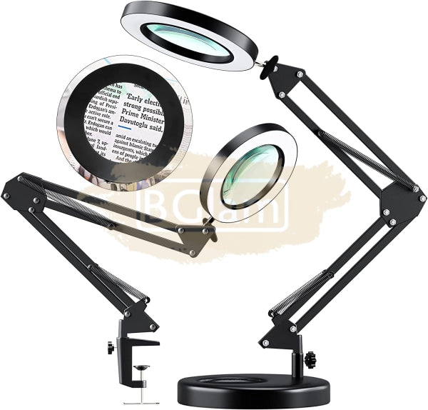 2-in-1 Design LED Magnifying Desk Lamp 160mm (3 lighting modes)