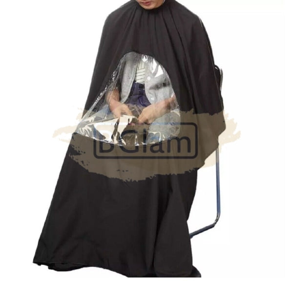 Professional Barber/Salon Cape With Phone Viewing Window