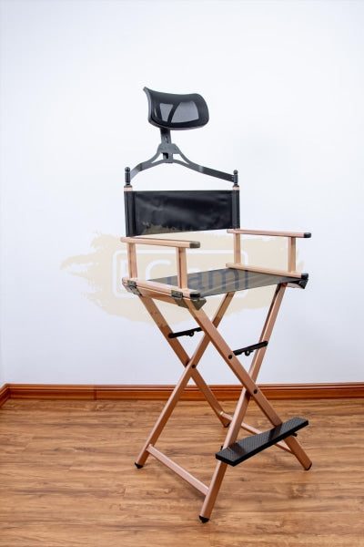 Professional Makeup Artist Director's Chair with Headrest - Rose Gold