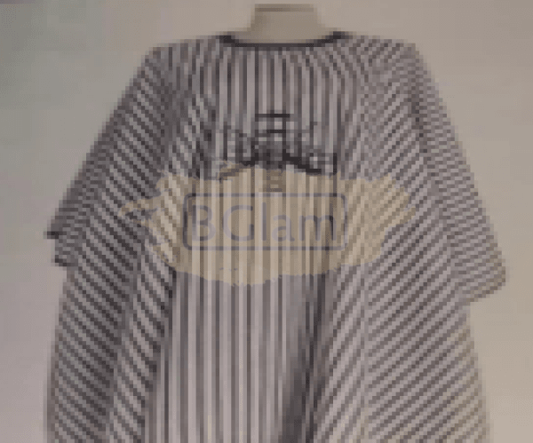 Hair Salon Cape Black & White Stripe