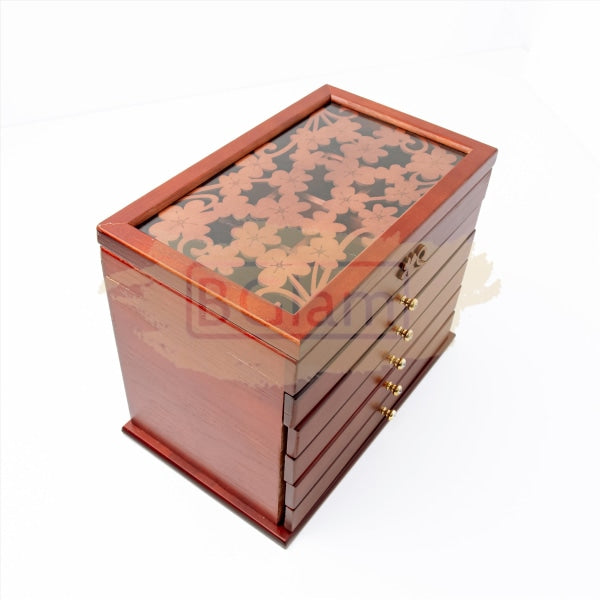 Jewelry Organizer with 5 Drawers - Brown