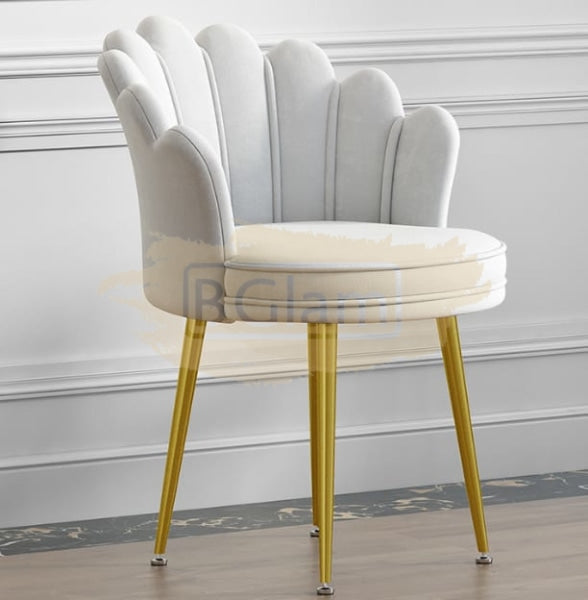 Modern Classic Luxury Comfortable Shell Velvet Accent Chair - Grey