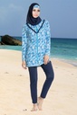 Miorre Floral Patterned Marine Suit  - FLORAL BLUE