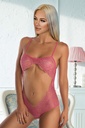 Miorre Rose Dark Decollete Lace Babydoll  - PINK