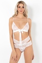 Ensemble soutien-gorge fantaisie sans armatures en dentelle Miorre Swan - ECRU