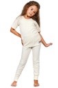 Safyun Enfant Flanelle à Manches Courtes - CRÈME