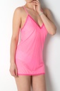 Chemise de nuit fantaisie à passepoils Miorre Eudora - ROSE FLUO