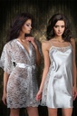 Miorre Thin Straps Lace Detailed Satin Nightgown Dressing Gown 2-Pack  - ECRU