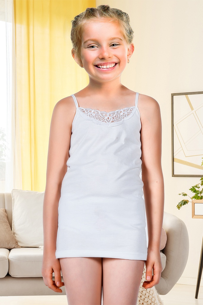 Petite athlète féminine - BLANC