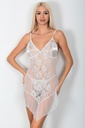 Ensemble de 2 chemises de nuit avec détails en dentelle Phevos - BLANC
