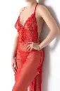 Ensemble de chemise de nuit Miorre Salvia - ROUGE