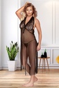 Miorre Big Size Long Nightgown  - BLACK