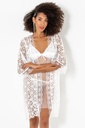 Phevos 3-piece Nightgown and Dressing Gown  - WHITE