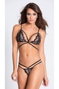 Miorre Fancy Lace Bra Set  - BLACK