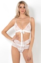 Ensemble soutien-gorge fantaisie sans armatures en dentelle Miorre Swan - ECRU