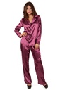 Miorre Women's Long Sleeve Front Buttoned Satin Pajamas Set - PLATO