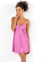 Mini-chemise de nuit en satin à fines bretelles Miorre - ROSE SÉCHÉE