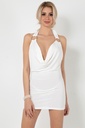 Miorre Low-Cut Mini Dress  - WHITE