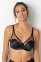 Soutien-gorge minimiseur sans armatures en tulle Miorre - NOIR