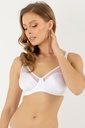 Soutien-gorge minimiseur sans armatures en tulle Miorre - BLANC