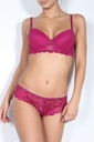 Ensemble soutien-gorge push-up rembourré sans bretelles en dentelle Miorre - CHERRY ROT