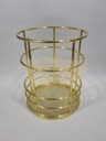 Brush Holder Round Cylinder - Gold