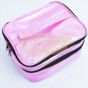 Double Decker Nail Polish Travel Case Organizer M-39 - Pink (30 Slots)