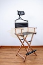 Professional Makeup Artist Director's Chair with Headrest - Rose Gold