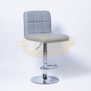 Modern Adjustable Height Barstool with footrest - Grey