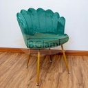 Modern Classic Luxury Comfortable Shell Velvet Accent Chair - Green