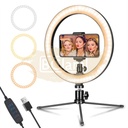 Multi-Function USB Table Ring Light 26cm with Tripod & Phone Clip