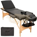 Portable Massage Spa Bed | Wood | 3 Zones | Black