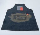 Salon/Barber Denim Apron with brown straps M-155