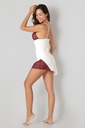 Chemise de nuit en dentelle fantaisie - ECRU