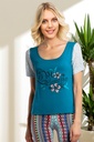 Haut de pyjama pour femme MiorrePÉTROLE - BLEU