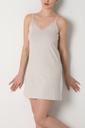 Chemise de nuit en coton peigné Miorre Lacy - GRIS MÉLANGE