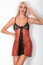 Ensemble chemise de nuit 2 pièces avec détails en dentelle Phevos - ROUGE