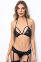 Ensemble de soutien-gorge et porte-jarretelles Miorre Fantasy - NOIR