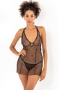 Chemise de nuit décolletée Miorre - NOIR