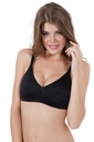 Soutien-gorge minimiseur sans armatures Miorre 100 % coton - NOIR